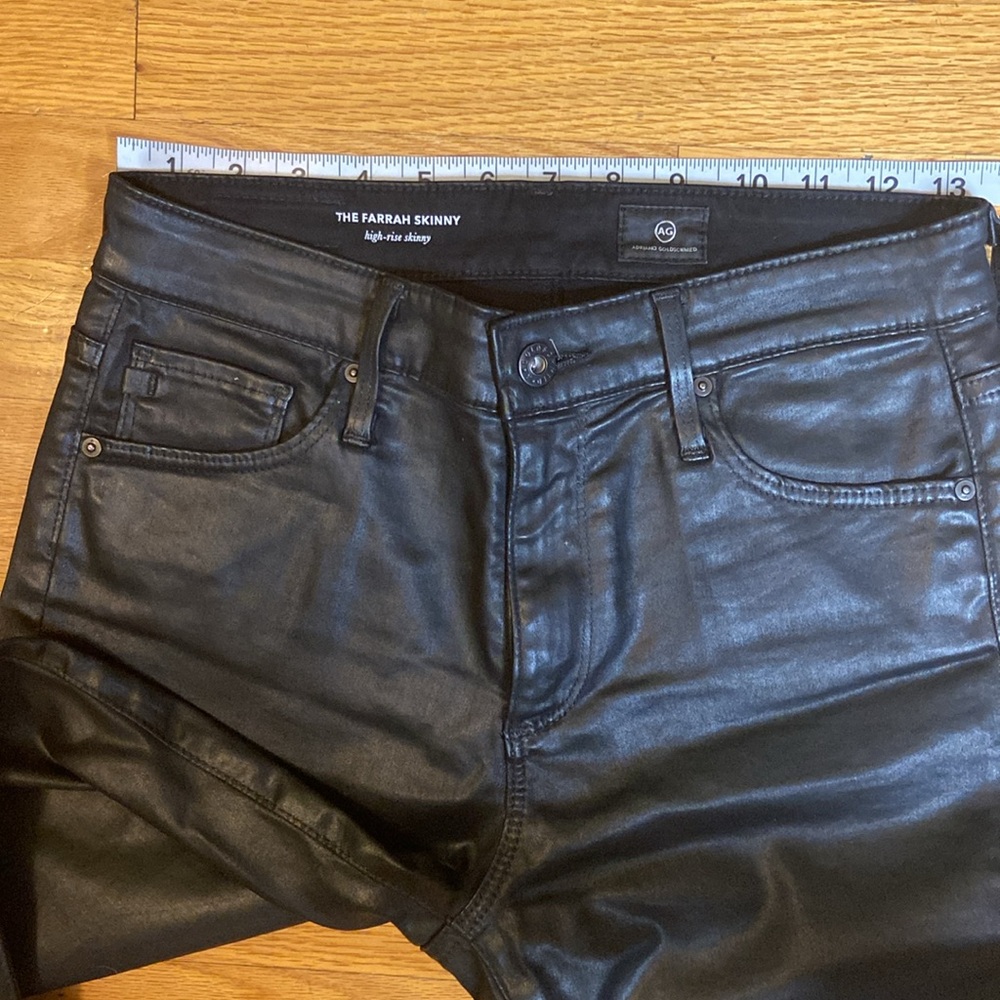 AG Farrah High-Rise Ankle Faux Leather Skinny Pants. Size 27R - Picture 10 of 14